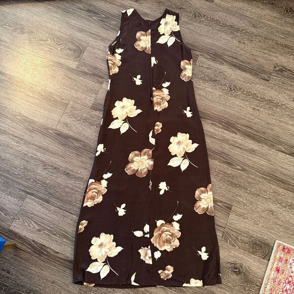 Old Navy Vintage Brown Floral Rayan Dress - Picture 6 of 6
